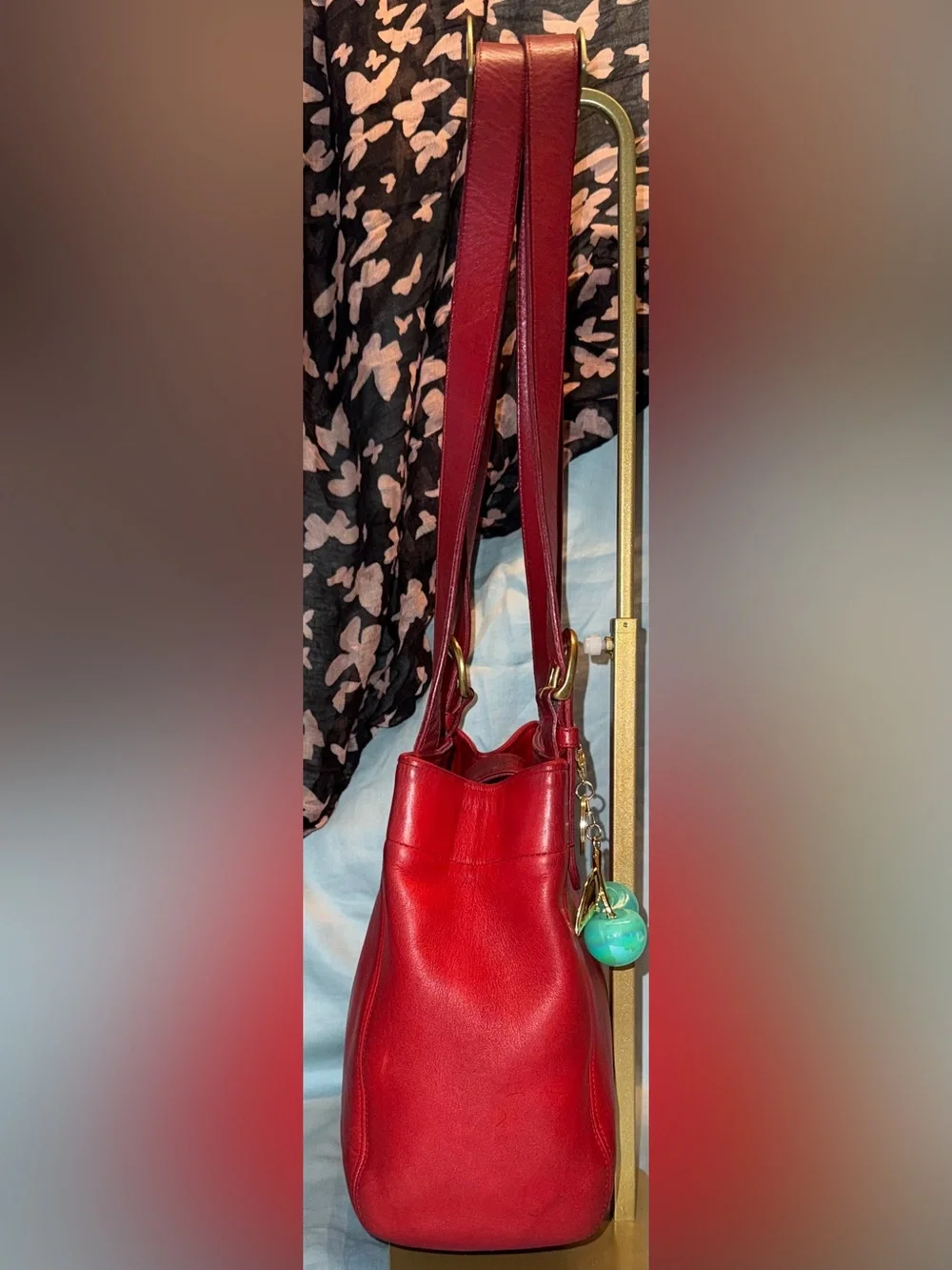 Coach Vintage Waverly Soho Buckle Bag with Cherry Charm